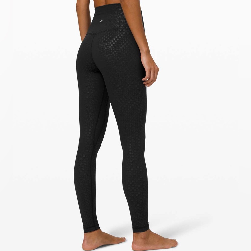 Lululemon Align leggings in the "Lattice Work Emboss Black"